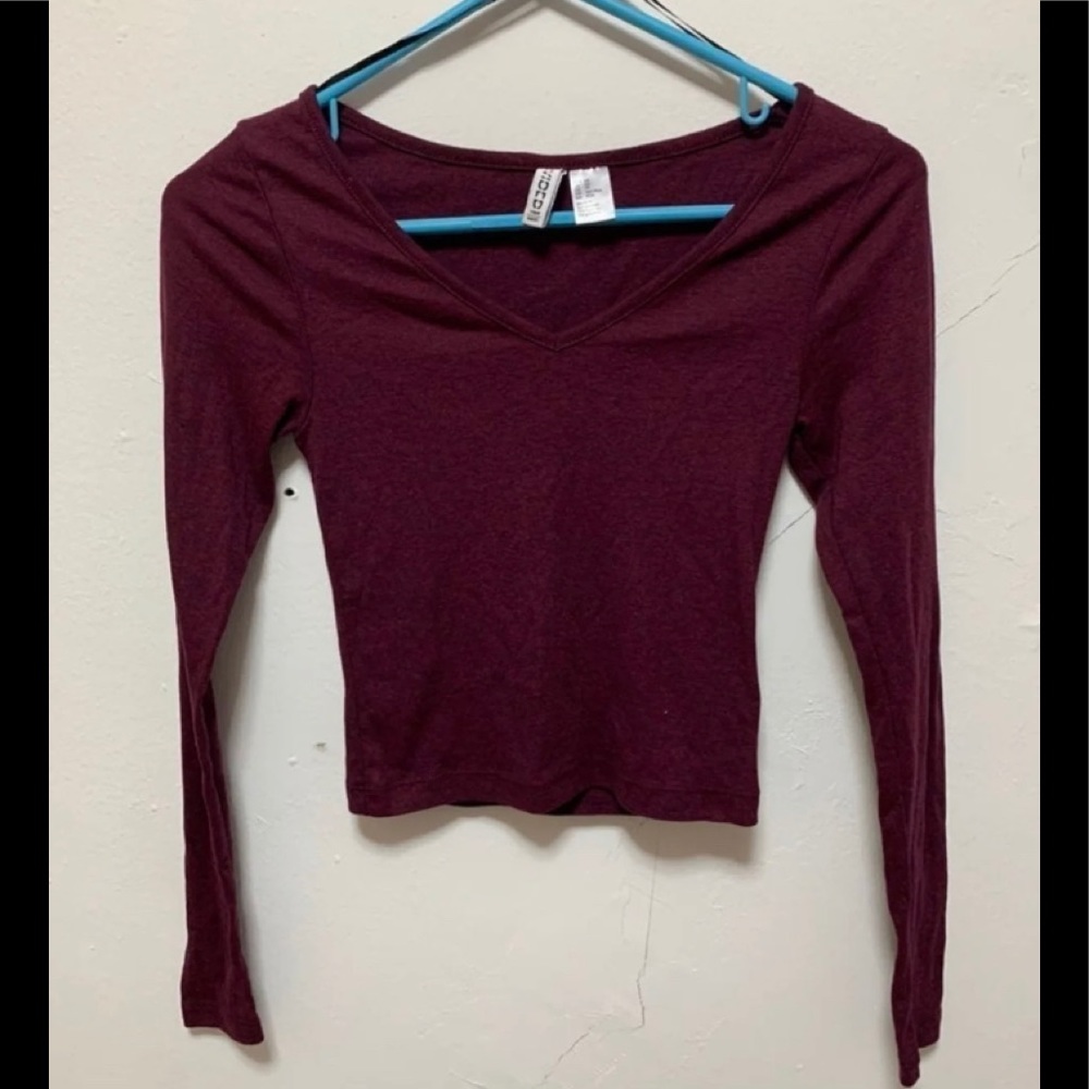 Crop long sleeve shirt